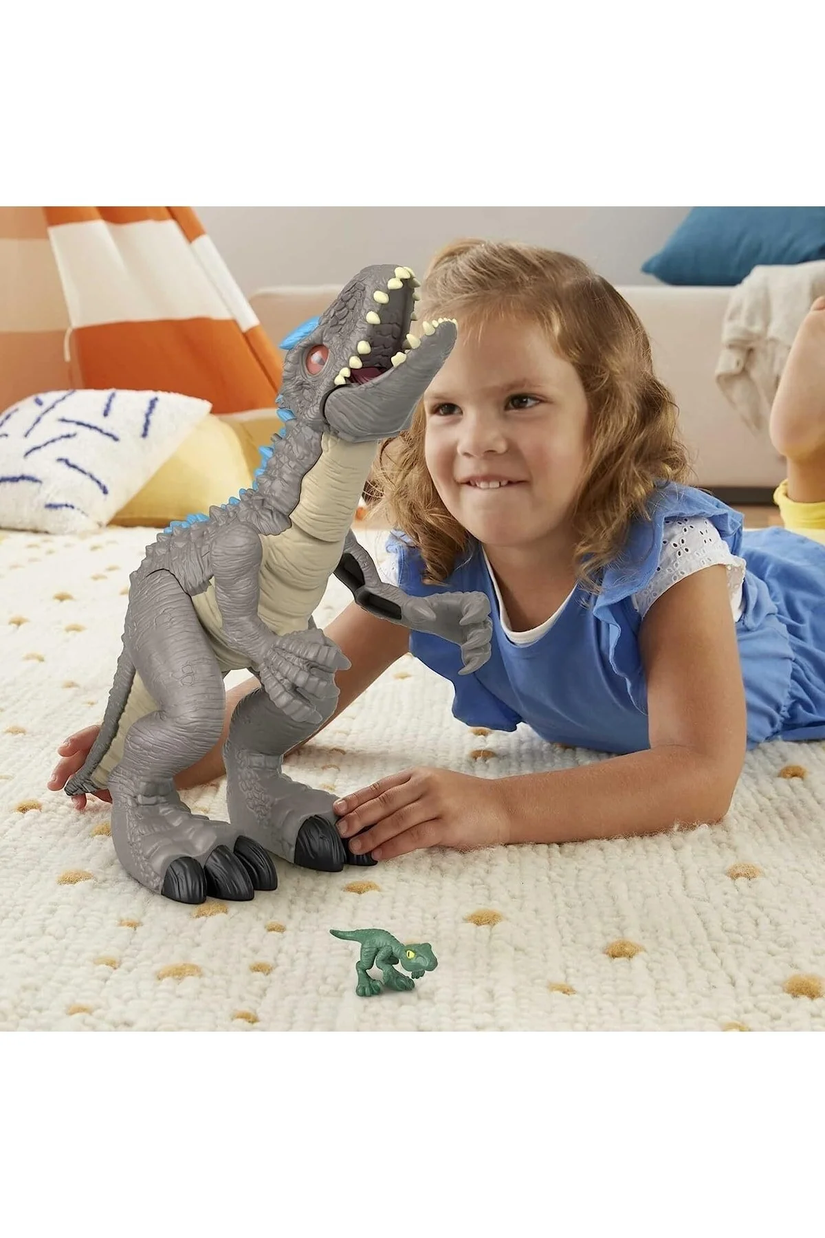 اسباب بازی های فیگور شخصیت JURASSIC WORLD INDOMINUS REX GMR16 ایمجینکس Imaginext