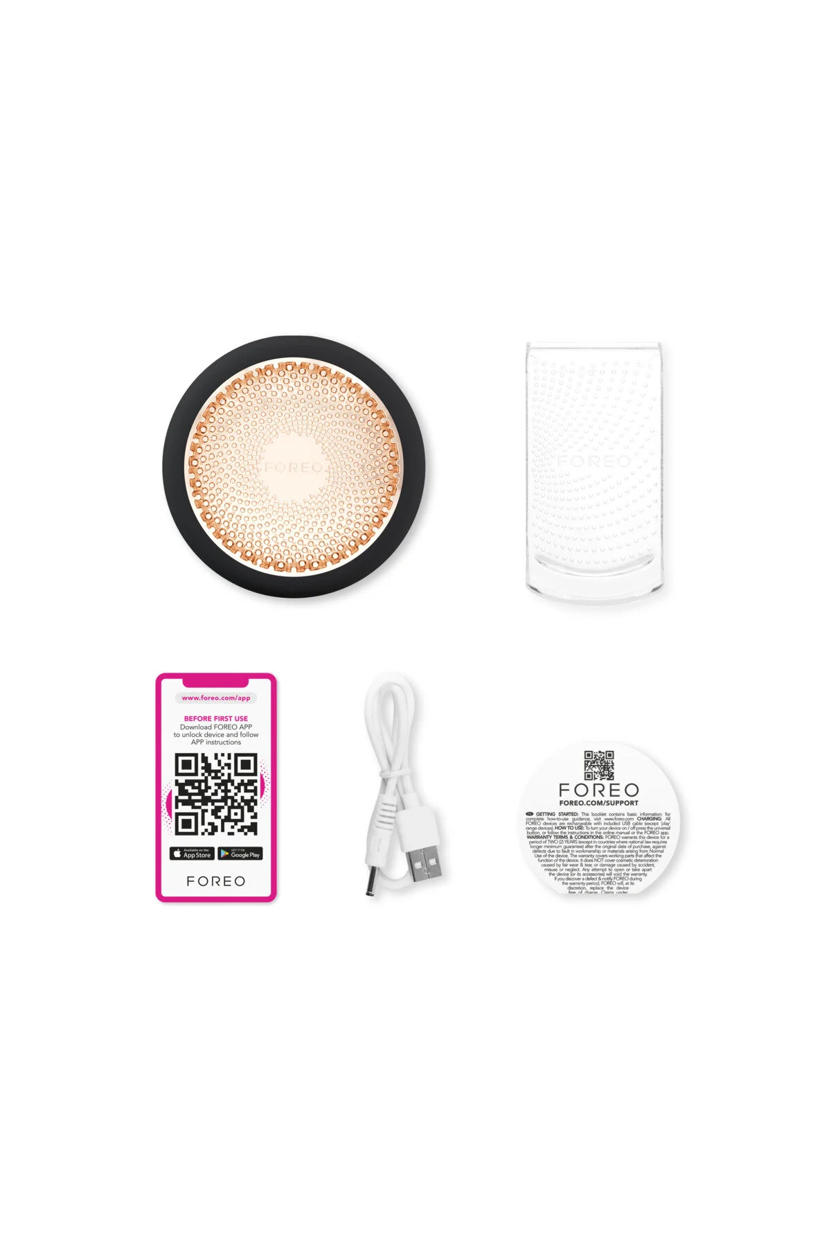 دستگاه شستشوی صورت سیاه واتر جت Ufo ™ 3 ماسک قدرت و درمانی سبک  Foreo