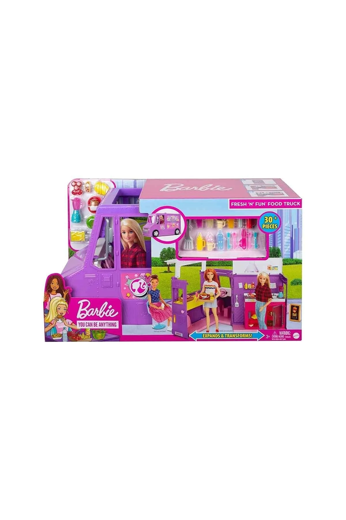 ماشین اسباب بازی مجموعه کامیون غذای باربی GMW07 وقتی بزرگ شدم Barbie