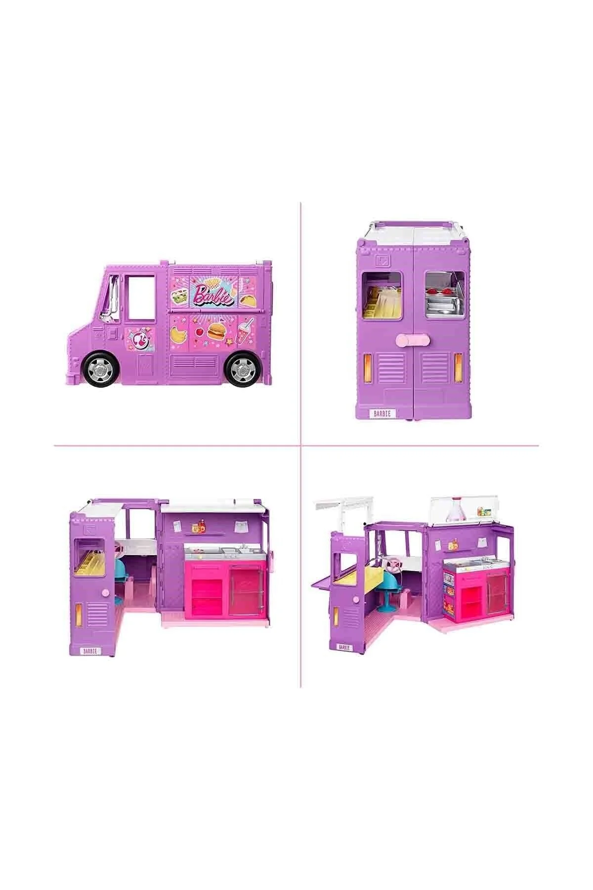 ماشین اسباب بازی مجموعه کامیون غذای باربی GMW07 وقتی بزرگ شدم Barbie