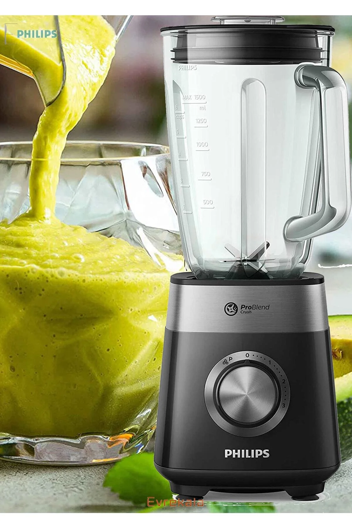 مخلوط کن شخصی EVREKALA SHOP BLENDER دستگاه اسموتی PROBLEND CRUSH GLASS ICE CRUSHER اورجینال Philips