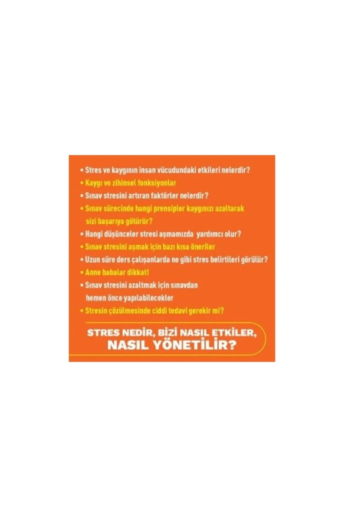 آمادگی آزمون اضطراب امتحان را حل کنید! عثمان ابالی 9786057478726 Adeda Yayınları