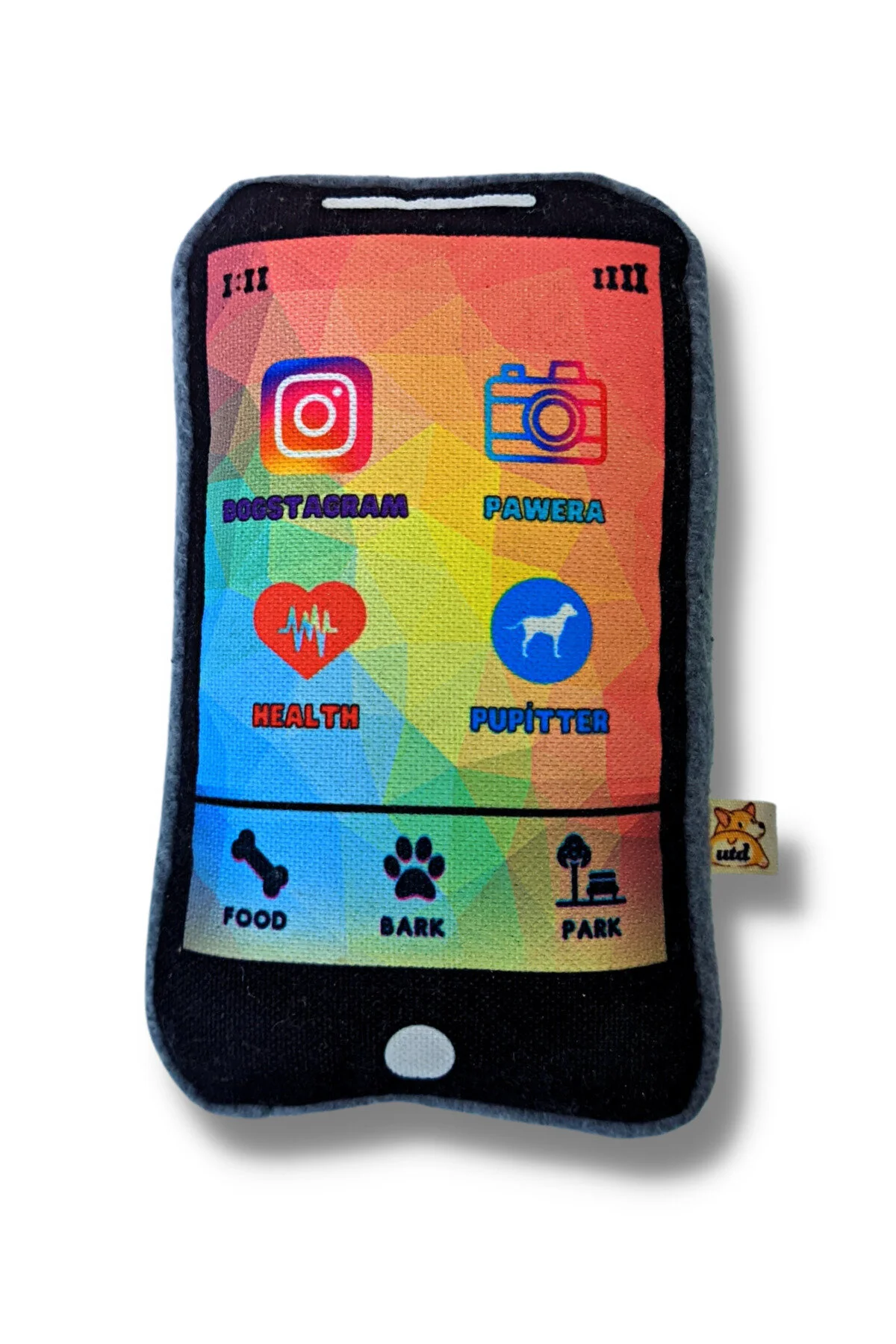 اسباب بازی سگ چند رنگ Pawphone Sound تلفن همراه + Chicky Bone Dog Toy UTD2LKOPAWCHC UTDpet