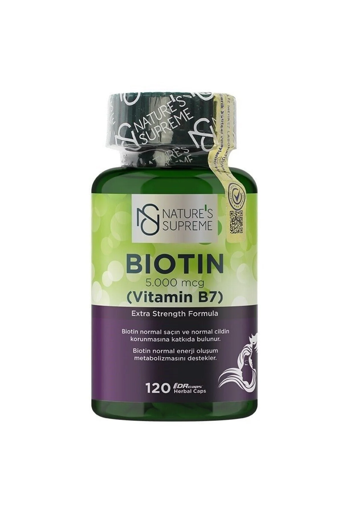 ویتامین کپسول بیوتین 5000 MCG 120 Natures Supreme