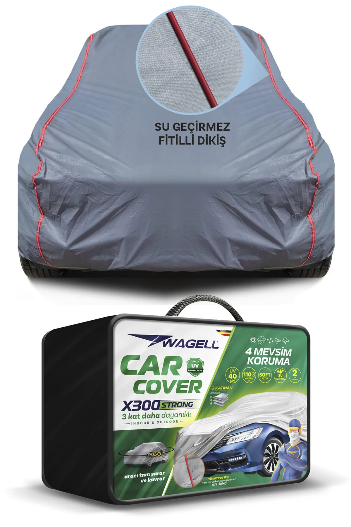چادر خودرو TOYOTA COROLLA 2019 و AFTERX300 WICK CAR TARPAULIN با پوشش اتومبیل MIFLON Wagell
