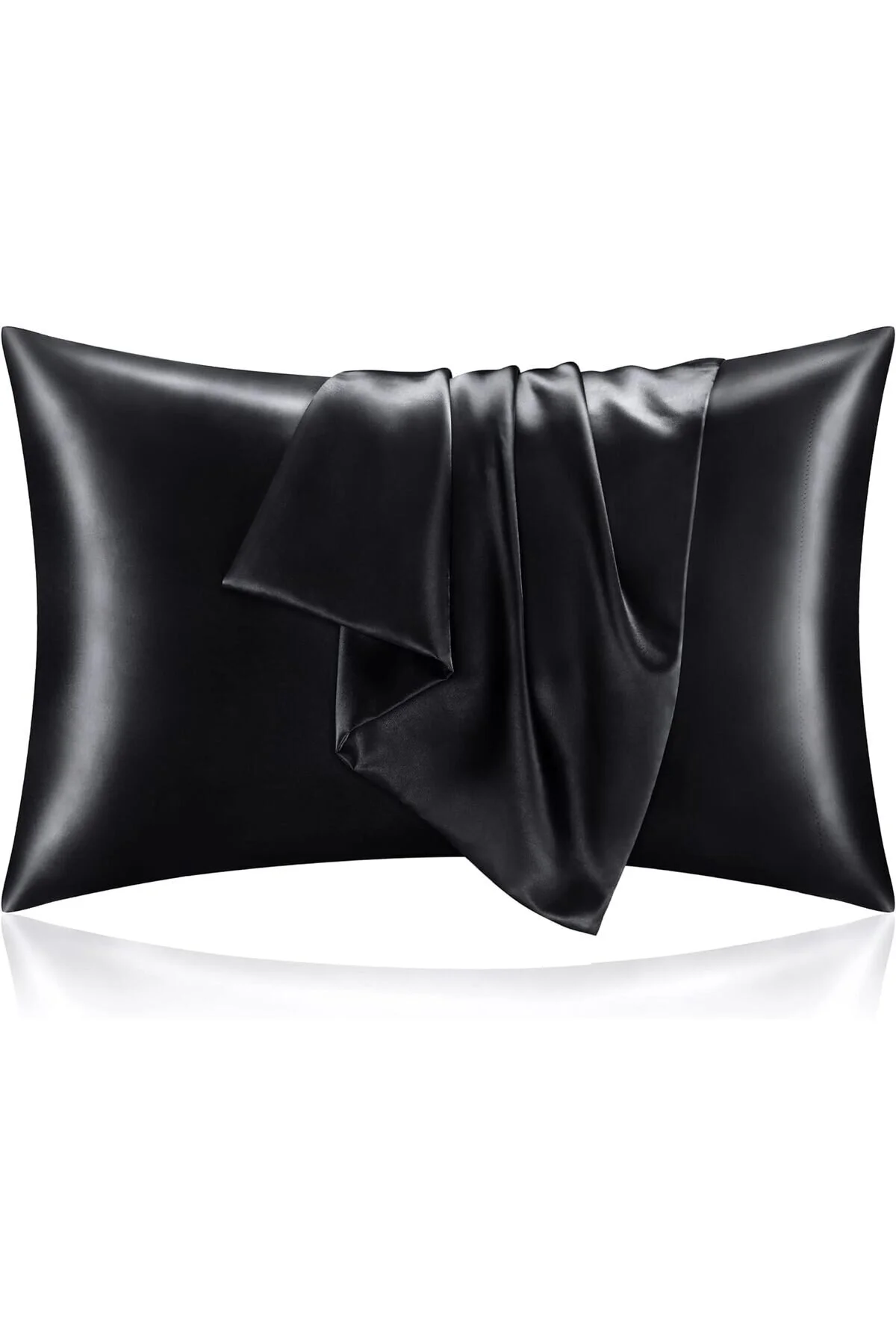 روبالشی سیاه رنده مورد بالش ابریشمی ساتن 70X50Cm استاندارد اندازه 2 پاکت بسته بندی نرم  oxorza home