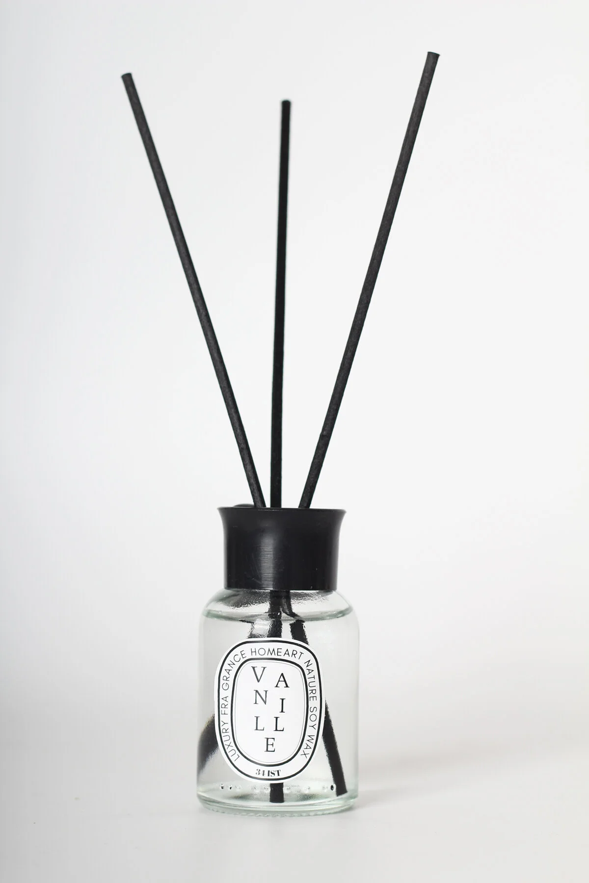 شمع و چراغ نارنجی عطر اتاق وانیلی با چوب بامبو 50 میلی لیتری S50ML homeartplus