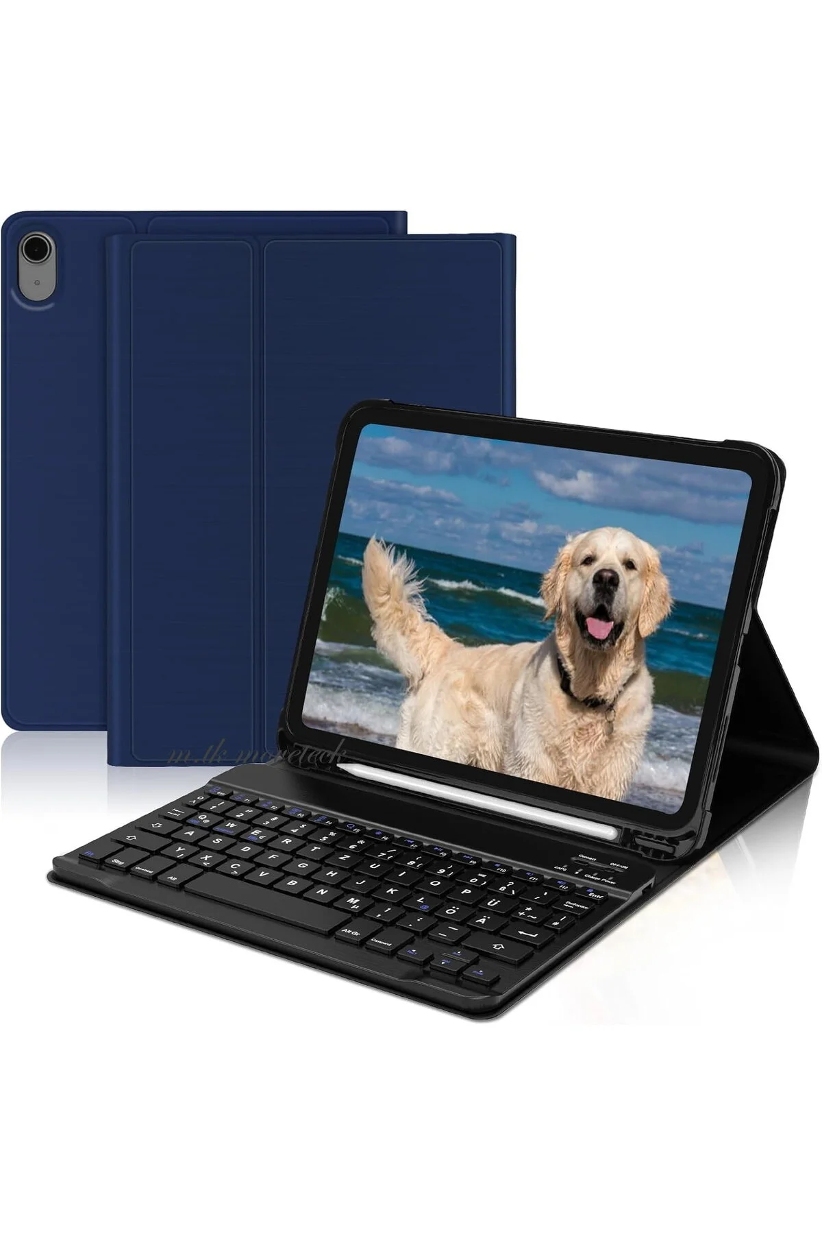 کاور تبلت قاب کیبورد سازگار با پایه بلوتوث محفظه قلم IPAD AIR 4 5 6 GENERATION 11 M3 m.tk moveteck