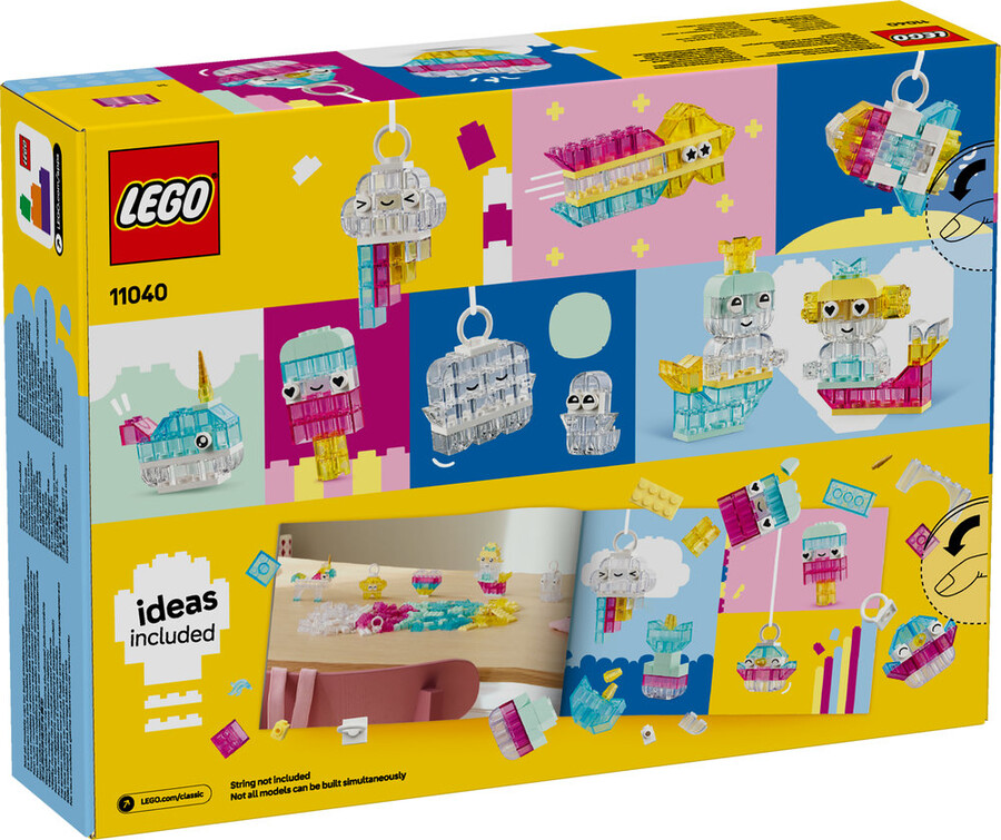 مجموعه ساختنی لگو LEGO کلاسیک Classic جعبه شفاف جادویی مدل 11040، ۳۴۰ قطعه