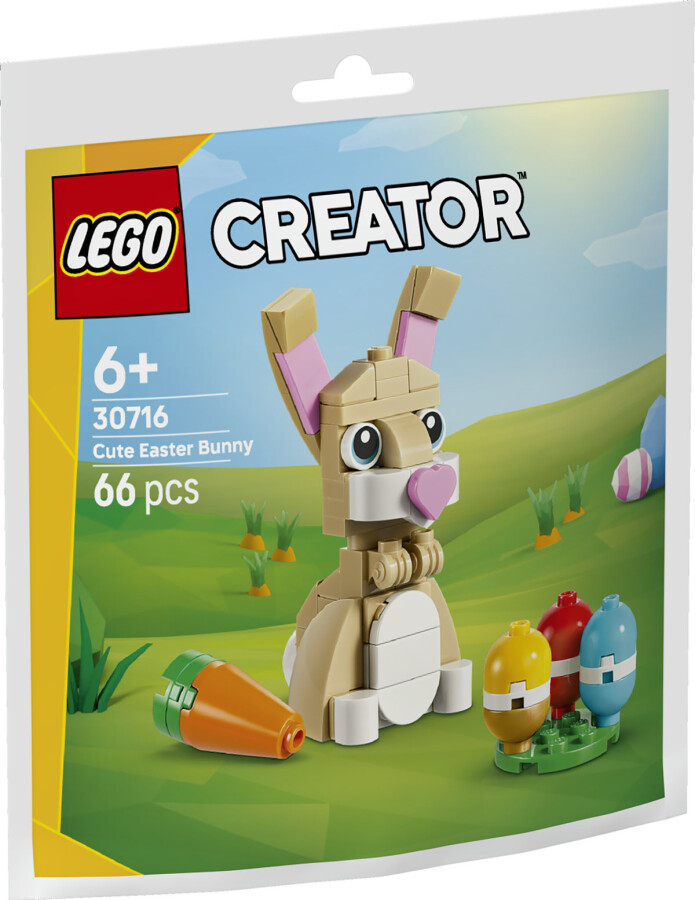 مجموعه ساختنی خرگوش عید پاک لگو LEGO Creator 3-in-1 مدل 30716، ۶۶ قطعه، حداقل سن ۶ سال
