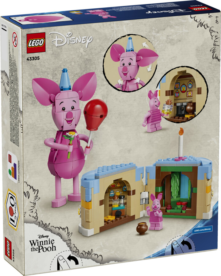 مجموعه ساختنی و نمایشی پیگلت لگو LEGO دیزنی Disney مدل 43305، ۵۴۴ قطعه، حداقل سن ۹ سال