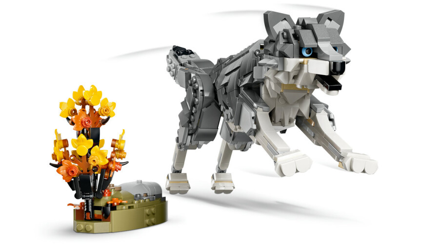 مجموعه ساختنی لگو LEGO کریتور ۳ در ۱ مدل 31393، حیوانات جنگل گرگ خاکستری، ۶۵۷ قطعه