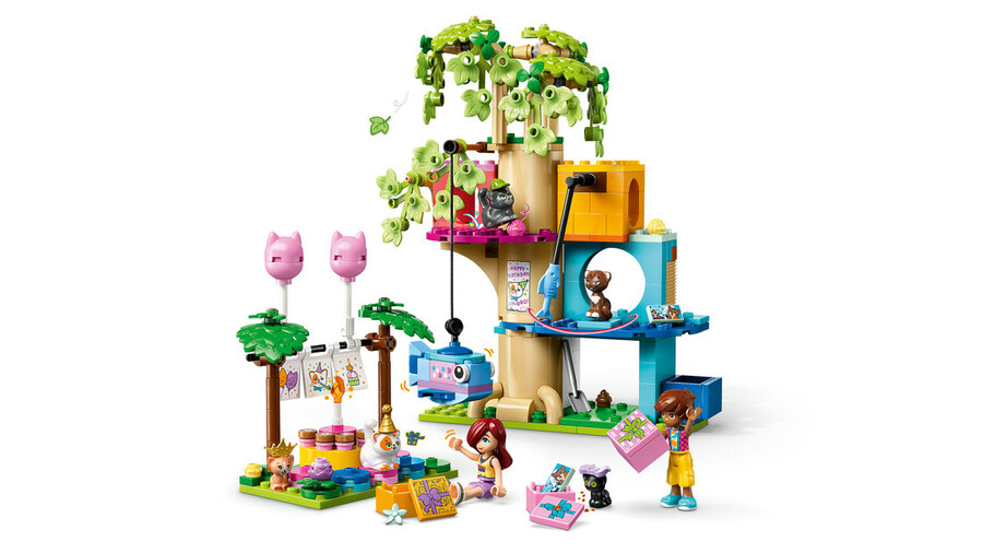 مجموعه ساختنی لگو LEGO فرندز Friends مدل 42666، جشن تولد گربه و خانه درختی، ۳۲۱ قطعه، حداقل سن ۶ سال