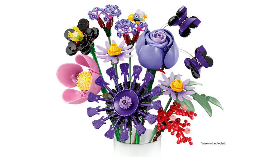 مجموعه ساختنی گل تزئینی لگو LEGO Botanicals اولیویا رودریگو، مدل 11507، ۴۰۰ قطعه، ۱۱ گل