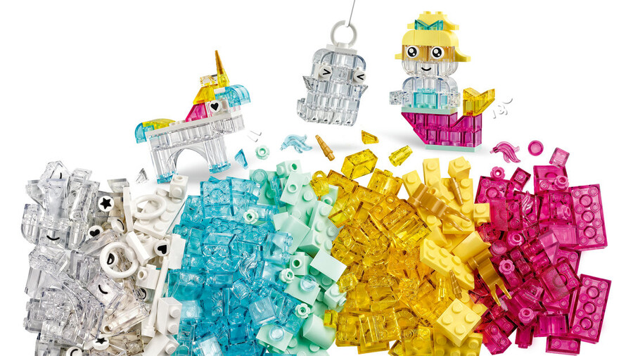 مجموعه ساختنی لگو LEGO کلاسیک Classic جعبه شفاف جادویی مدل 11040، ۳۴۰ قطعه