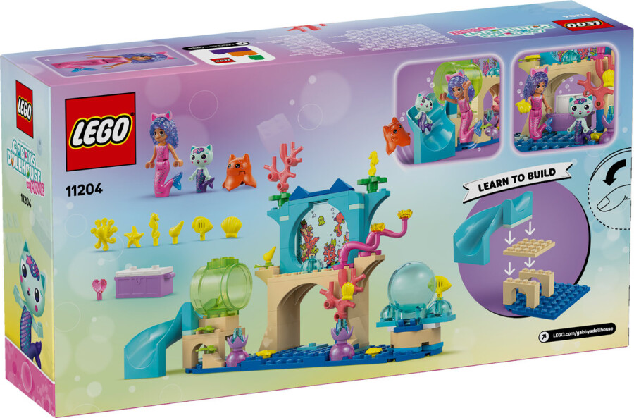 مجموعه ساختنی ماجراجویی آکواریوم گبی لگو LEGO Gabby's Dollhouse مدل 11204، ۱۰۳ قطعه، مناسب ۴ سال به بالا