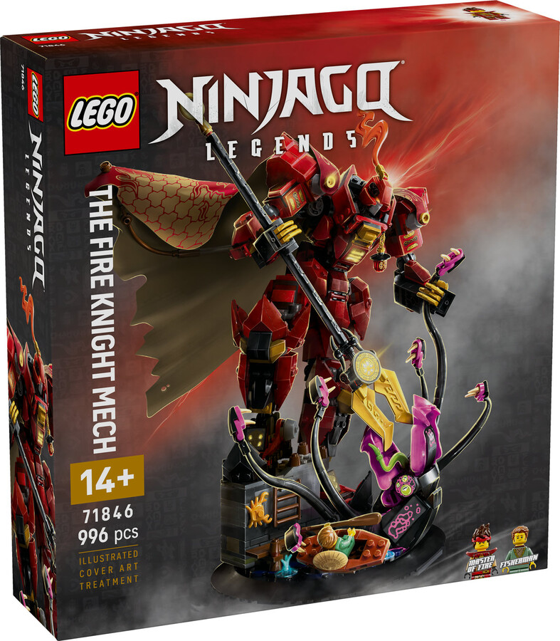 مجموعه ساختنی لگو LEGO سری نینجاگو NINJAGO مدل 71846، ربات شوالیه آتش، ۹۹۶ قطعه، حداقل سن ۱۴ سال