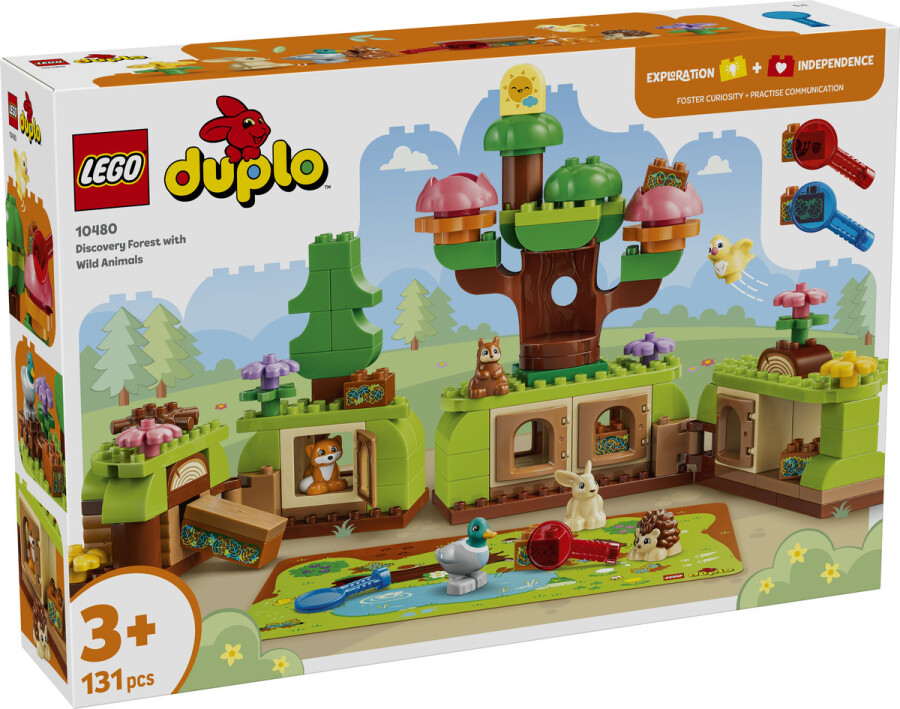 مجموعه ساختنی جنگل اکتشافی حیوانات وحشی لگو LEGO دوپلو DUPLO مدل 10480، ۱۳۱ قطعه، حداقل سن ۳ سال