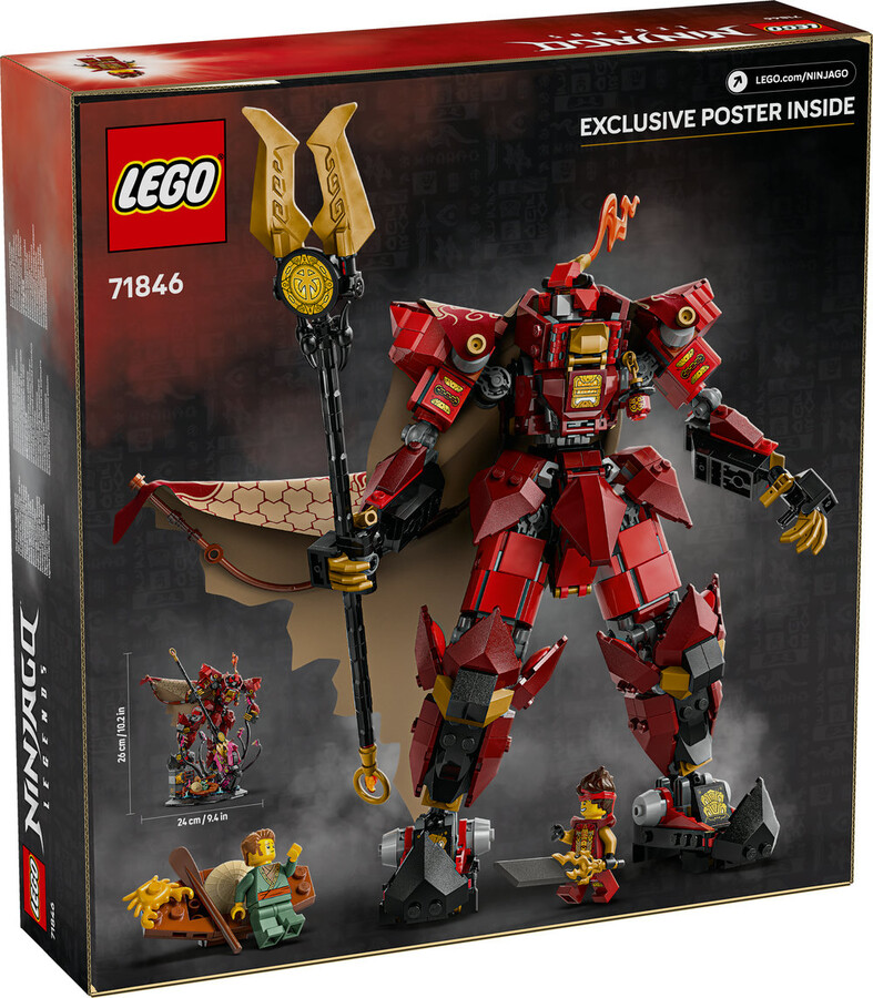 مجموعه ساختنی لگو LEGO سری نینجاگو NINJAGO مدل 71846، ربات شوالیه آتش، ۹۹۶ قطعه، حداقل سن ۱۴ سال