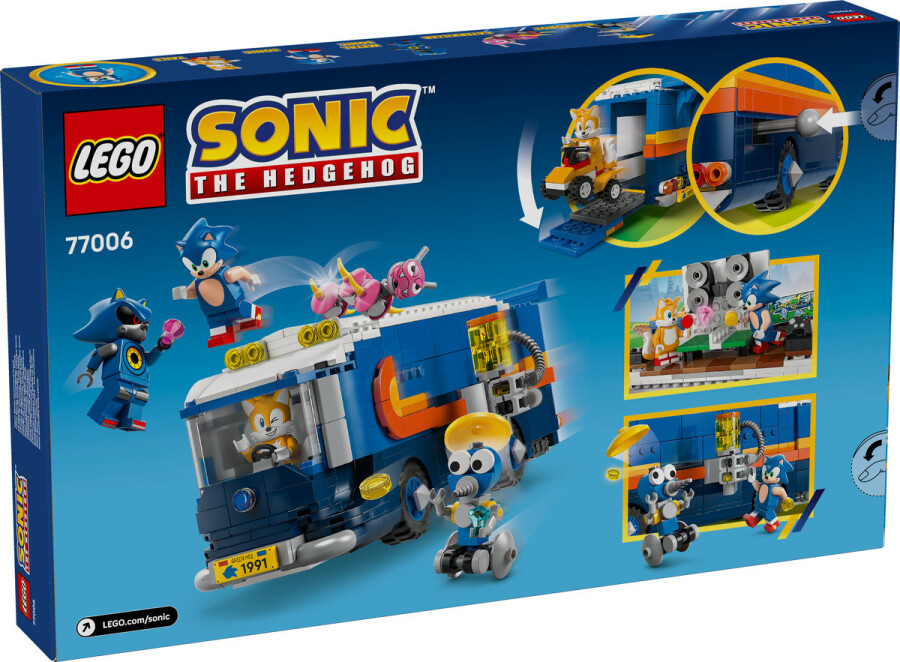 مجموعه ساختنی کامیون فرماندهی تیم سونیک لگو LEGO سری سونیک خارپشت مدل 77006، 747 قطعه، حداقل سن 8 سال