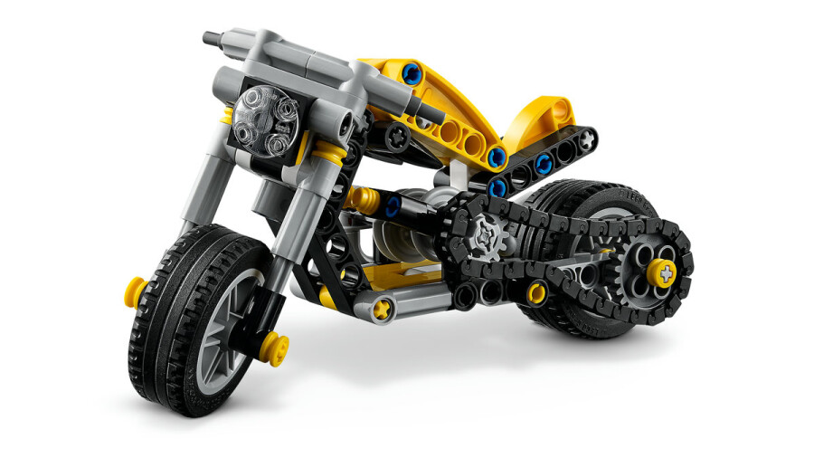 مجموعه ساختنی لگو LEGO تکنیک Technic موتورسیکلت زرد مدل 42225، ۱۵۱ قطعه، حداقل سن ۷ سال