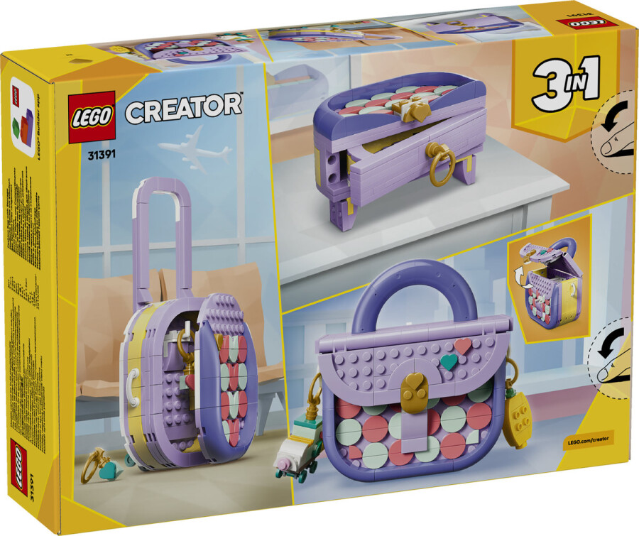 مجموعه ساختنی لگو LEGO کریتور ۳ در ۱ مدل 31391، کیف طراحی دارای محفظه نگهداری، ۲۷۲ قطعه، حداقل سن ۸ سال