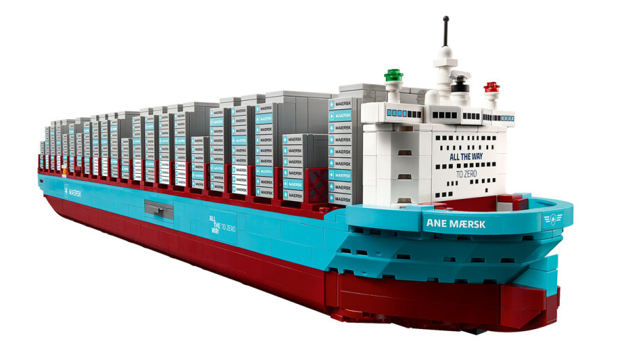 مجموعه ساختنی و نمایشی کشتی کانتینری دوگانه‌سوز مرسک لگو LEGO آیکونیک Iconic مدل 40955، ۱۵۱۶ قطعه، حداقل سن ۱۲ سال