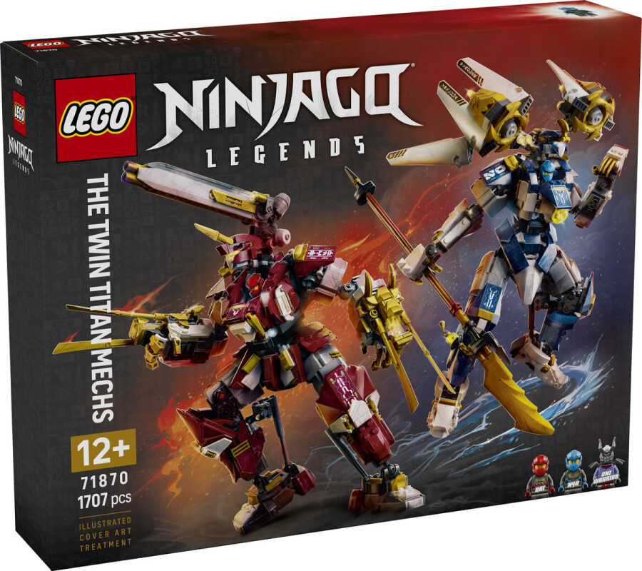 مجموعه ساختنی ربات‌های تایتان دوقلو نینجاگو NINJAGO، لگو LEGO مدل 71870، ۱۷۰۷ قطعه، حداقل سن ۱۲ سال