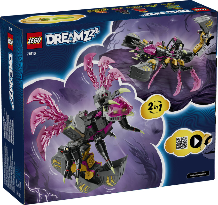 مجموعه ساختنی لگو LEGO دریم‌زز DREAMZzz کابوس عقرب حفار مدل 71513، ۵۰۵ قطعه، حداقل سن ۷ سال
