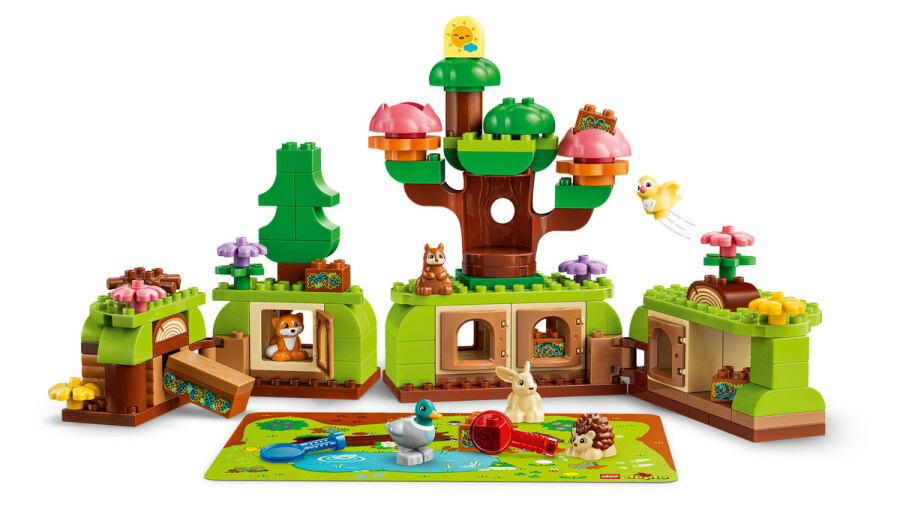 مجموعه ساختنی جنگل اکتشافی حیوانات وحشی لگو LEGO دوپلو DUPLO مدل 10480، ۱۳۱ قطعه، حداقل سن ۳ سال