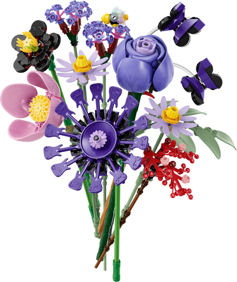 مجموعه ساختنی گل تزئینی لگو LEGO Botanicals اولیویا رودریگو، مدل 11507، ۴۰۰ قطعه، ۱۱ گل