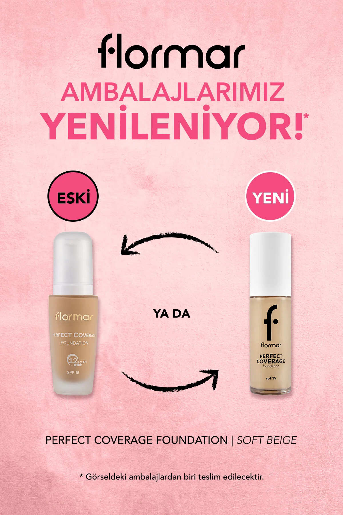 کرم‌پودر پرفکت کاوریج فلورمار Flormar مدل 6809 با پوشش بالا و SPF15 یونیسکس بژ