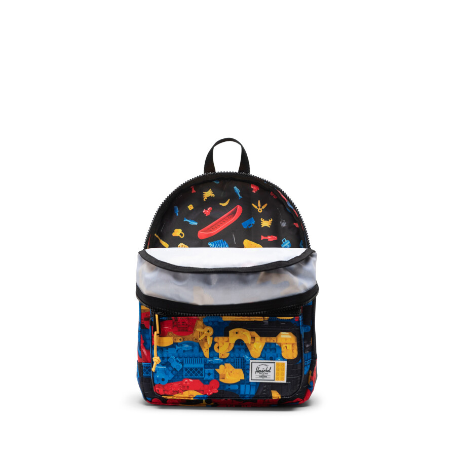 کوله‌پشتی کودک هیرشل Herschel Heritage مدل 11615-07032 با ظرفیت ۱۵ لیتر و طرح آجرهای Scavenger Hunt، لگو LEGO آیکونیک Iconic