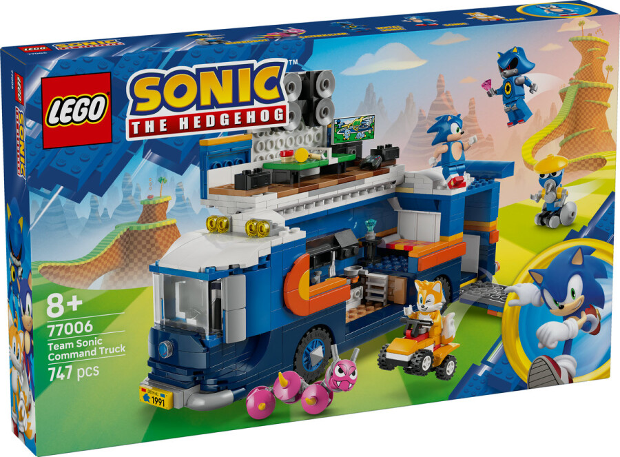 مجموعه ساختنی کامیون فرماندهی تیم سونیک لگو LEGO سری سونیک خارپشت مدل 77006، 747 قطعه، حداقل سن 8 سال