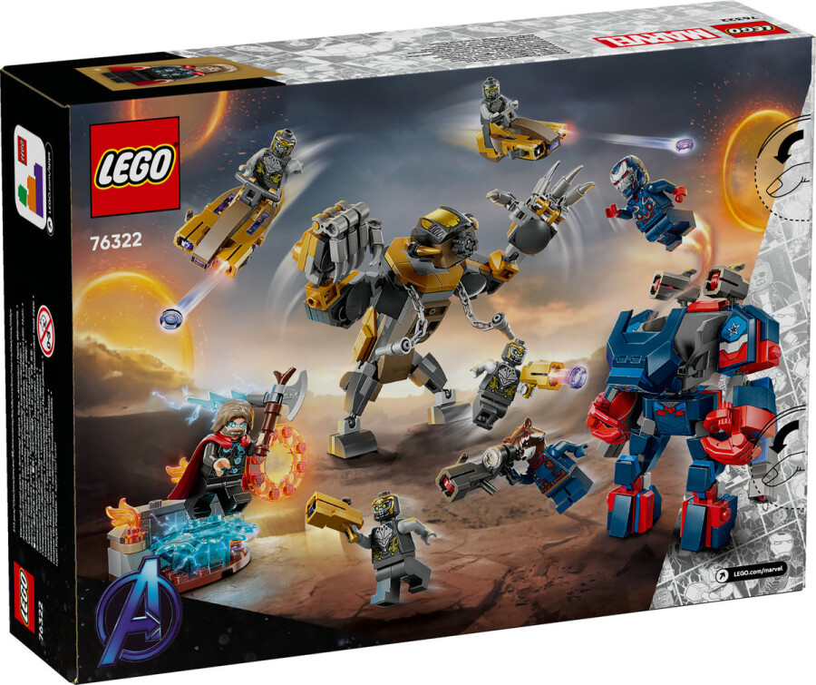 مجموعه ساختنی لگو LEGO Marvel مدل 76322، نبرد ثور و چیتاوری، ۳۷۳ قطعه، حداقل سن ۸ سال