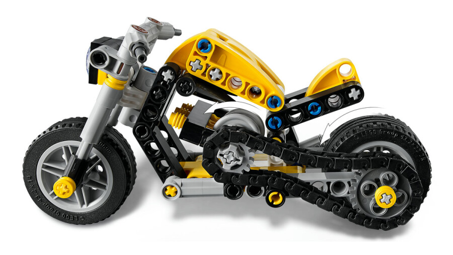 مجموعه ساختنی لگو LEGO تکنیک Technic موتورسیکلت زرد مدل 42225، ۱۵۱ قطعه، حداقل سن ۷ سال