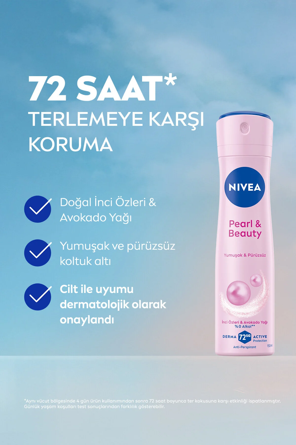اسپری دئودورانت زنانه نیوآ NIVEA Pearl&Beauty، حجم ۱۵۰ میلی‌لیتر