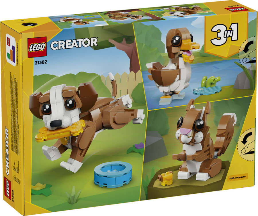 مجموعه ساختنی حیوانات دوست‌داشتنی لگو LEGO کریتور ۳ در ۱ مدل 31382، ۳۳۶ قطعه، حداقل سن ۸ سال