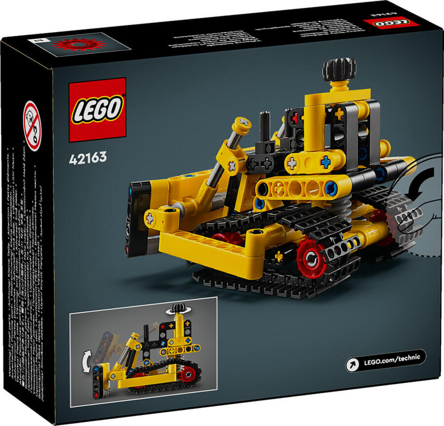 مجموعه ساختنی لگو LEGO تکنیک بولدوزر سنگین مدل 42163، ۱۹۵ قطعه، حداقل سن ۷ سال