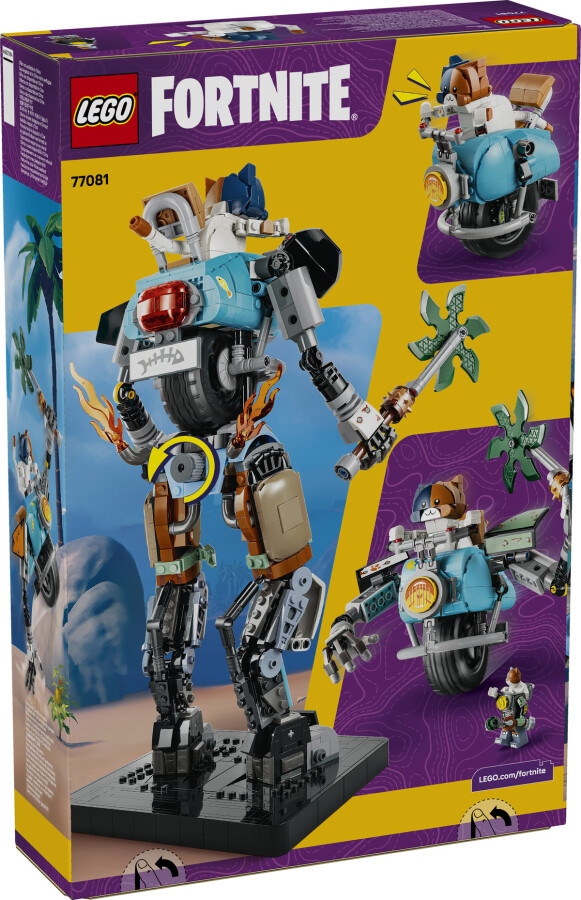 مجموعه ساختنی ربات Pisikopat، لگو LEGO فورتنایت Fortnite مدل 77081، ۱۲۳۰ قطعه، حداقل سن ۱۲ سال