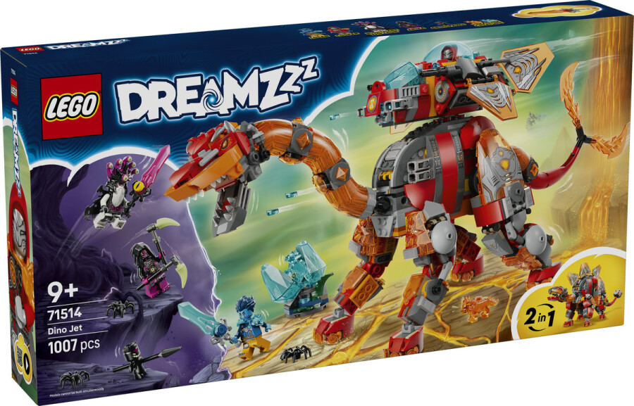 ساختنی لگو LEGO دریم‌زی‌زز مدل 71514 دایناسور جت، ۱۰۰۷ قطعه و ۲ گزینه ساخت