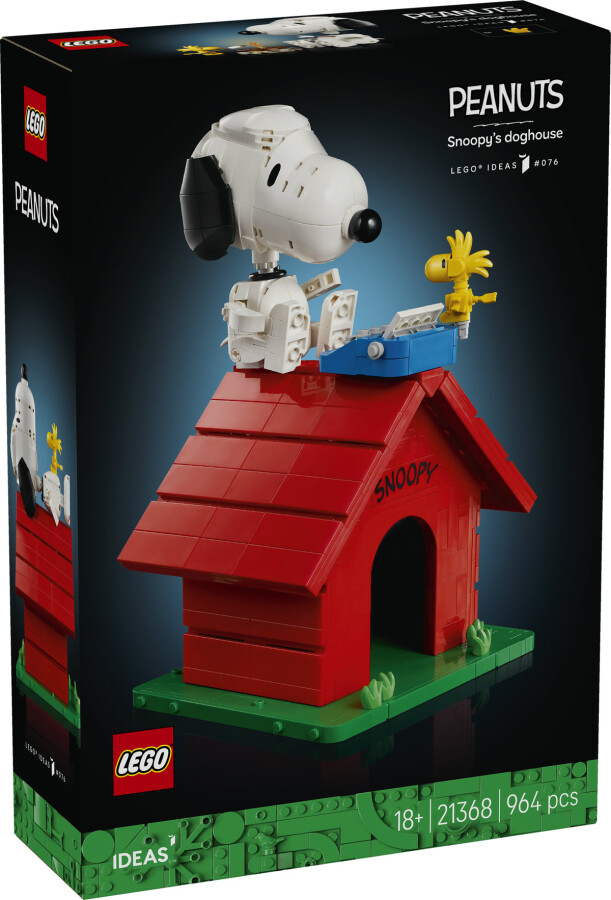 مجموعه ساختنی تزئینی لگو LEGO Ideas خانه سگ اسنوپی مدل 21368، ۹۶۴ قطعه، حداقل سن ۱۸ سال