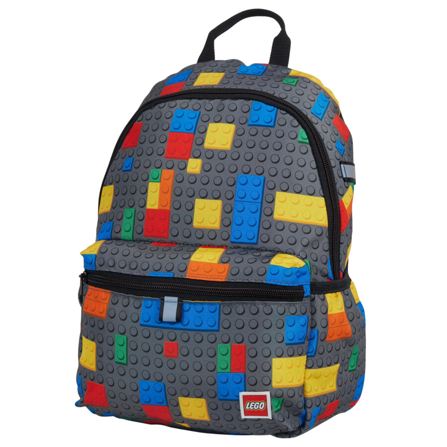 کوله‌پشتی لگو LEGO آیکونیک مدل 20375-2607، طرح قطعات رنگارنگ، حجم ۹ لیتر