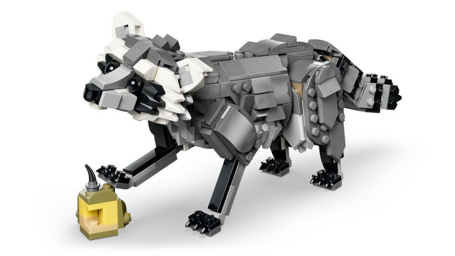 مجموعه ساختنی لگو LEGO کریتور ۳ در ۱ مدل 31393، حیوانات جنگل گرگ خاکستری، ۶۵۷ قطعه