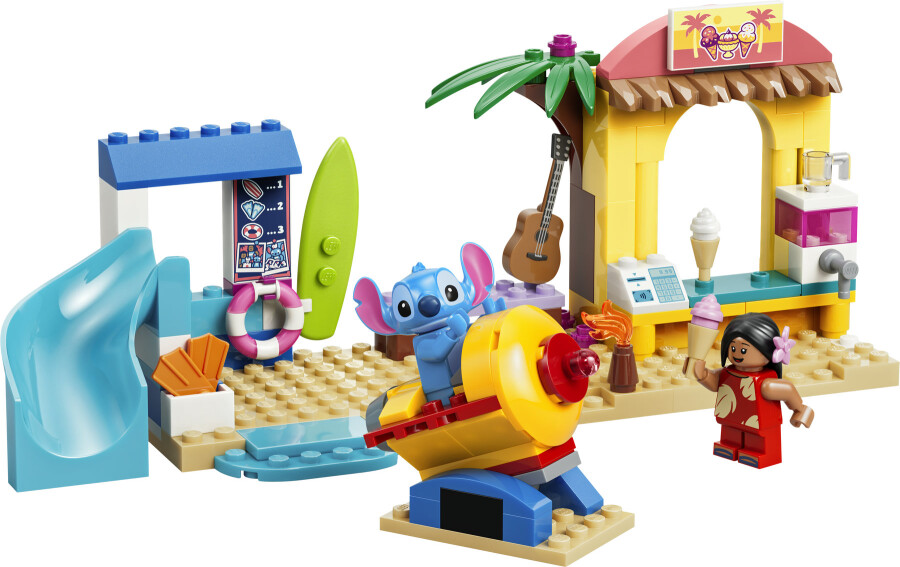 مجموعه ساختنی سرگرمی ساحلی لیلو و استیچ لگو LEGO دیزنی، مدل 43280، ۱۱۳ قطعه، حداقل سن ۴ سال