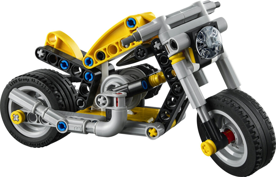 مجموعه ساختنی لگو LEGO تکنیک Technic موتورسیکلت زرد مدل 42225، ۱۵۱ قطعه، حداقل سن ۷ سال
