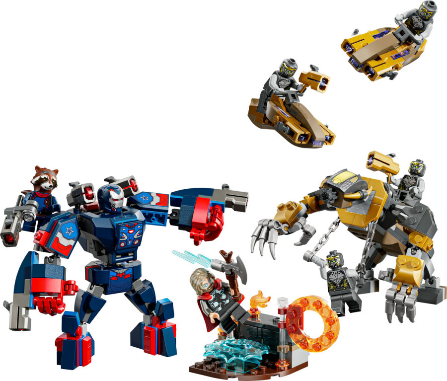 مجموعه ساختنی لگو LEGO Marvel مدل 76322، نبرد ثور و چیتاوری، ۳۷۳ قطعه، حداقل سن ۸ سال