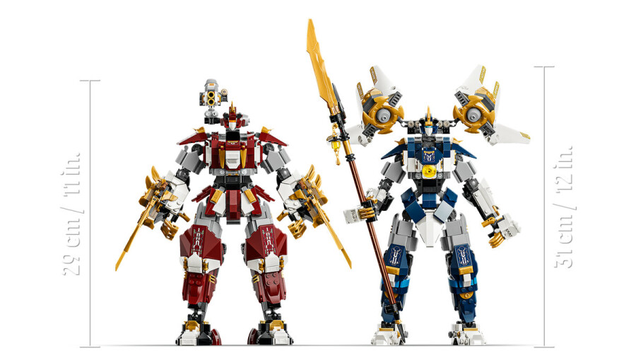 مجموعه ساختنی ربات‌های تایتان دوقلو نینجاگو NINJAGO، لگو LEGO مدل 71870، ۱۷۰۷ قطعه، حداقل سن ۱۲ سال