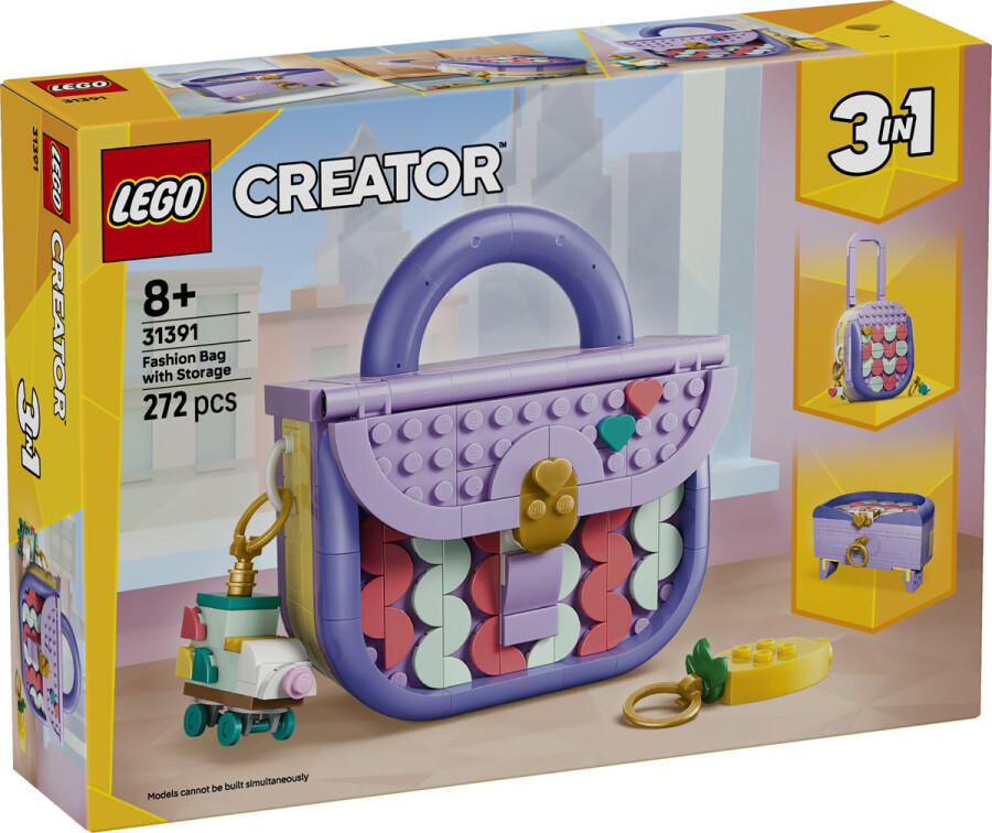 مجموعه ساختنی لگو LEGO کریتور ۳ در ۱ مدل 31391، کیف طراحی دارای محفظه نگهداری، ۲۷۲ قطعه، حداقل سن ۸ سال