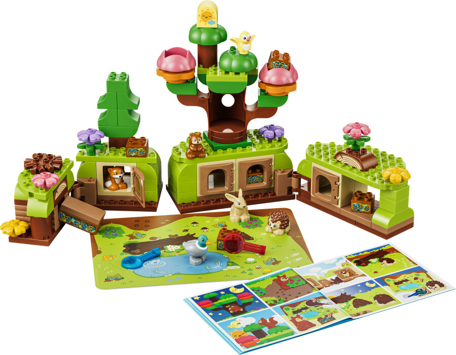 مجموعه ساختنی جنگل اکتشافی حیوانات وحشی لگو LEGO دوپلو DUPLO مدل 10480، ۱۳۱ قطعه، حداقل سن ۳ سال